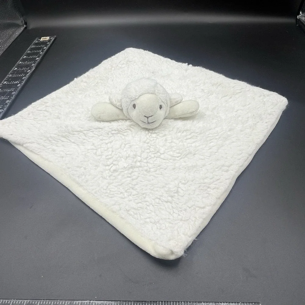 Baby Plush White Lamb Security Blanket‎ Sheep Lovey